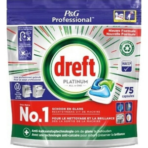 1083536 3x Dreft Platinum All In One Vaatwastabletten Regular 75 stuks