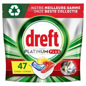 1049853 Dreft Platinum Plus All In One Vaatwastabletten Citroen 47 stuks