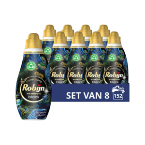 1031720 8x Robijn Klein & Krachtig Wasmiddel Black Beautiful Mystery 19 Wasbeurten 665 ml