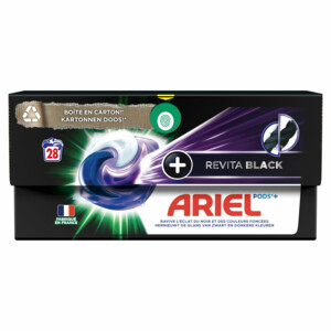 1057515 4x Ariel All-in-1 Pods+ Wasmiddelcapsules Revita Black 28 stuks