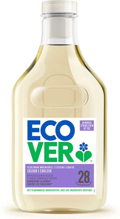 Ecover Vloeibaar Wasmiddel Color Appelbloesem & Freesia 28 Wasbeurten 1,43 liter