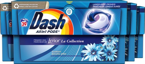 550x246 Dash All in 1 Pods - Zeebries - Waspods - 4 x 39 Wasbeurten Voordeelverpakking